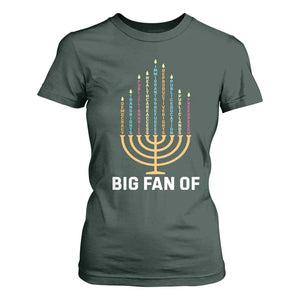 Hanukkah Human Rights T Shirt For Women Big Fan Of Democracy Immigrants And Refugees TS11 Dark Forest Green Print Your Wear