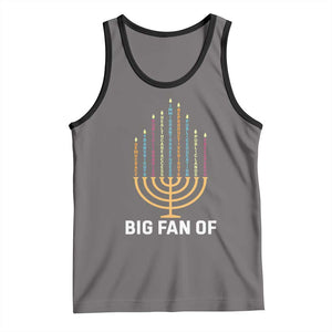 Hanukkah Human Rights Tank Top Big Fan Of Democracy Immigrants And Refugees TS11 Deep Heather Black Print Your Wear