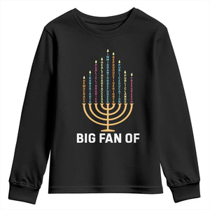 Hanukkah Human Rights Youth Sweatshirt Big Fan Of Democracy Immigrants And Refugees TS11 Black Print Your Wear