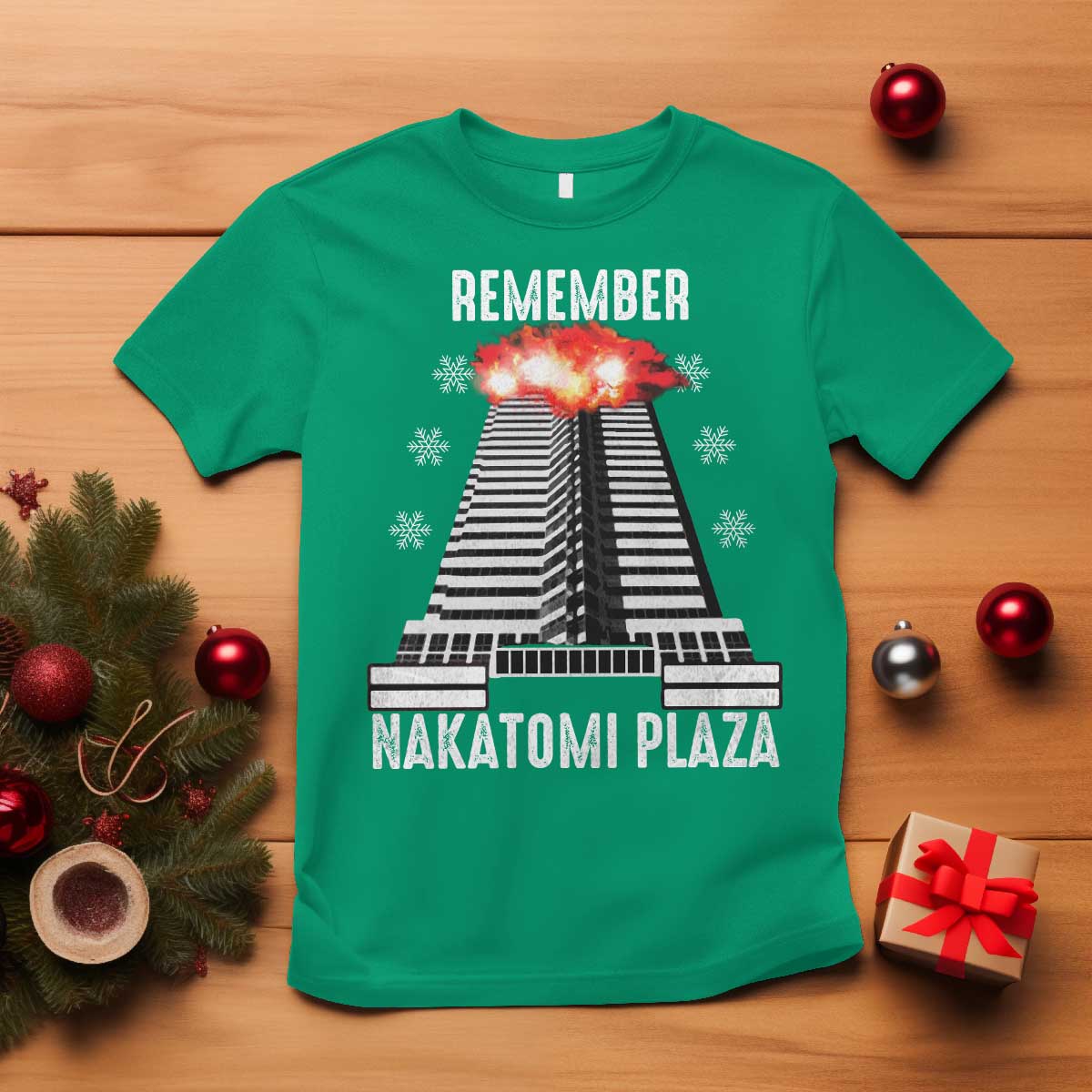 Remember Nakatomi Plaza T Shirt Christmas Party 1988 Movie TS11 Irish Green Print Your Wear