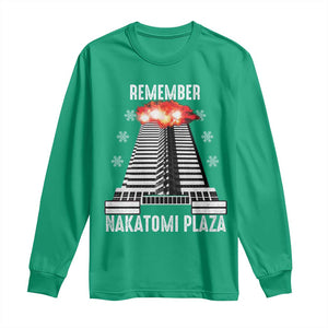 Remember Nakatomi Plaza Long Sleeve Shirt Christmas Party 1988 Movie TS11 Irish Green Print Your Wear