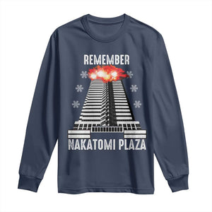 Remember Nakatomi Plaza Long Sleeve Shirt Christmas Party 1988 Movie TS11 Navy Print Your Wear