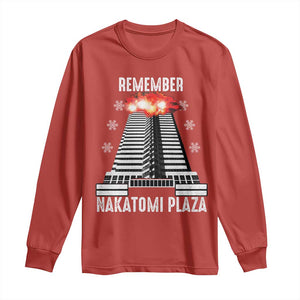Remember Nakatomi Plaza Long Sleeve Shirt Christmas Party 1988 Movie TS11 Red Print Your Wear