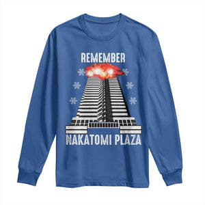 Remember Nakatomi Plaza Long Sleeve Shirt Christmas Party 1988 Movie TS11 Royal Blue Print Your Wear