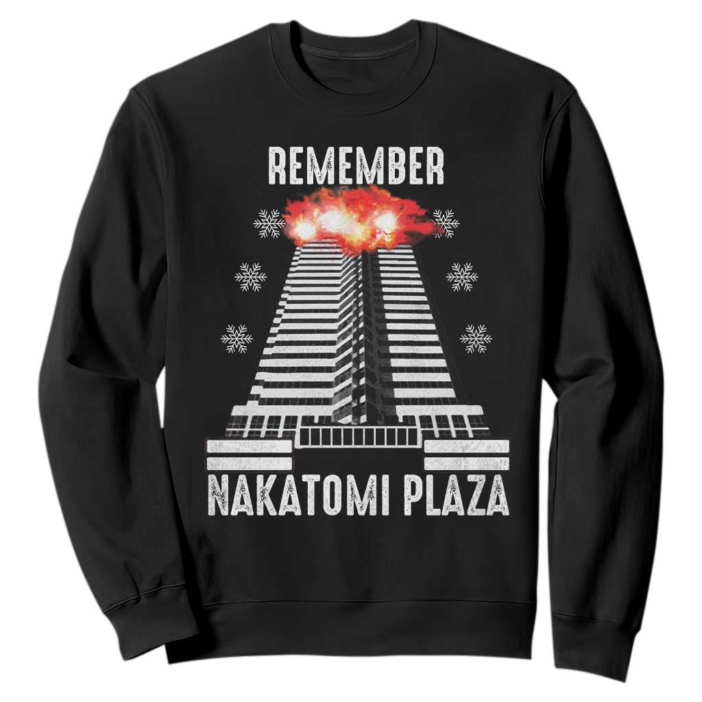 Remember Nakatomi Plaza Sweatshirt Christmas Party 1988 Movie TS11 Black Print Your Wear