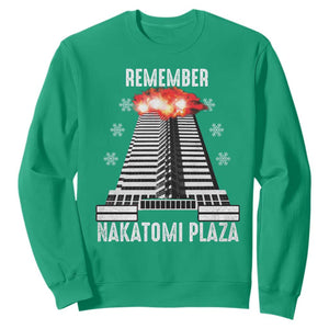 Remember Nakatomi Plaza Sweatshirt Christmas Party 1988 Movie TS11 Irish Green Print Your Wear