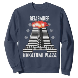 Remember Nakatomi Plaza Sweatshirt Christmas Party 1988 Movie TS11 Navy Print Your Wear