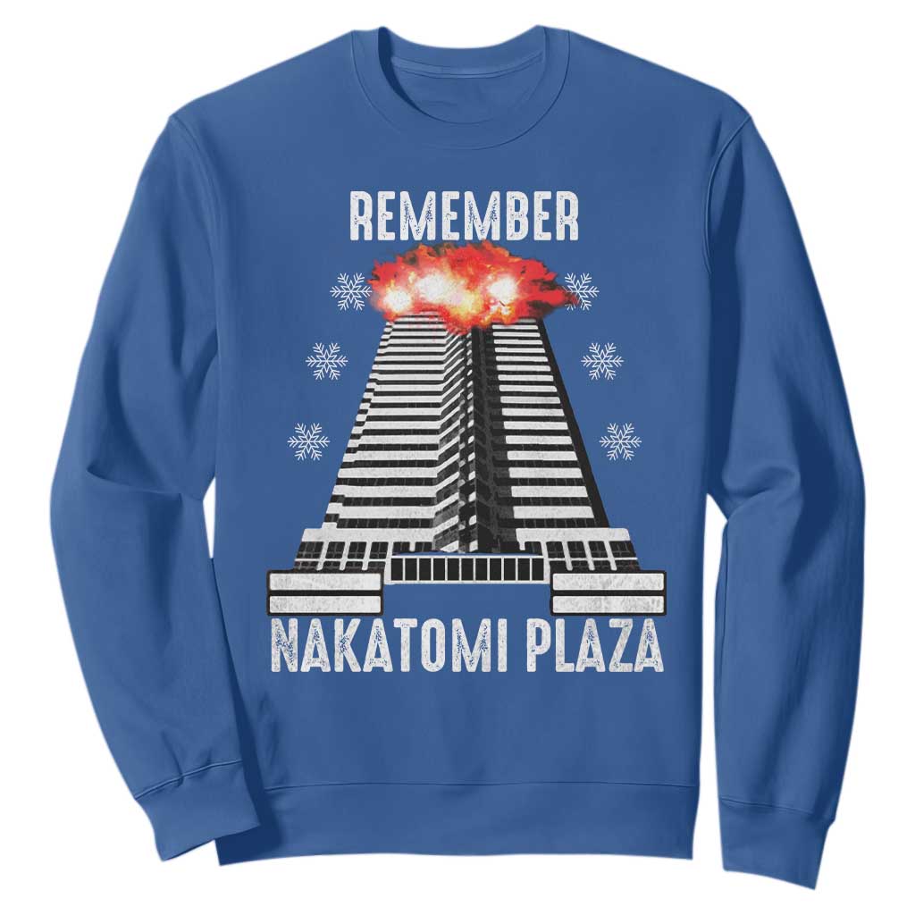 Remember Nakatomi Plaza Sweatshirt Christmas Party 1988 Movie TS11 Royal Blue Print Your Wear