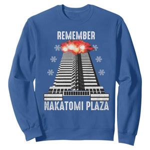 Remember Nakatomi Plaza Sweatshirt Christmas Party 1988 Movie TS11 Royal Blue Print Your Wear