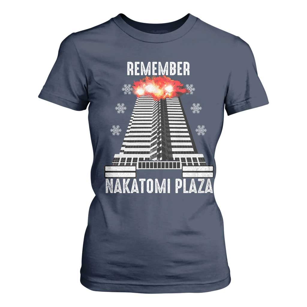 Remember Nakatomi Plaza T Shirt For Women Christmas Party 1988 Movie TS11 Navy Print Your Wear