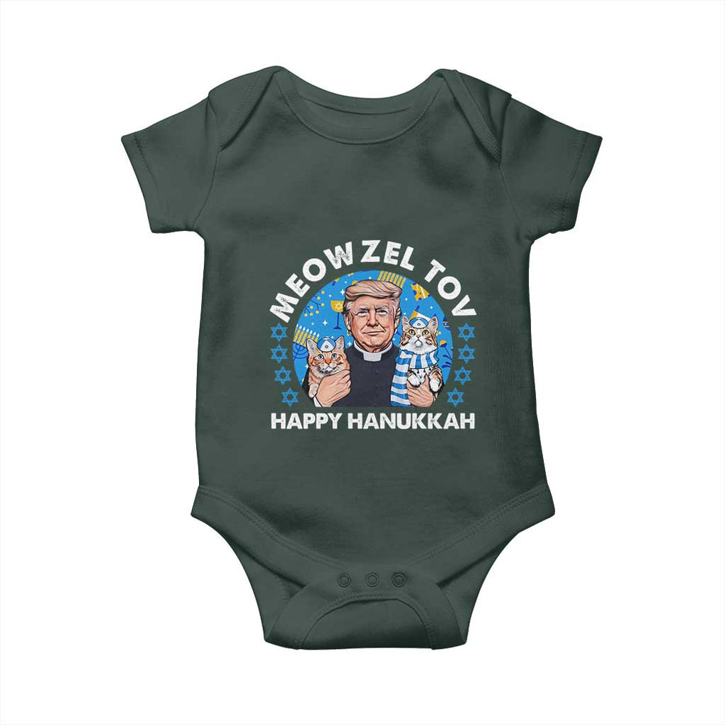 Funny Trump Cat Hanukkah Baby Onesie Meowzel Tov Happy Hanukkah David Stars TS11 Print Your Wear