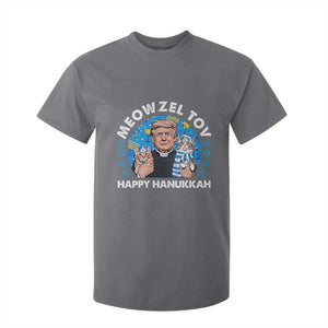 Funny Trump Cat Hanukkah T Shirt For Kid Meowzel Tov Happy Hanukkah David Stars TS11 Charcoal Print Your Wear