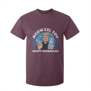 Funny Trump Cat Hanukkah T Shirt For Kid Meowzel Tov Happy Hanukkah David Stars TS11 Maroon Print Your Wear