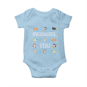 Funny Hanukkah Cats Baby Onesie Meowzel Tov Chanukah Menorah David Stars TS11 Light Blue Print Your Wear