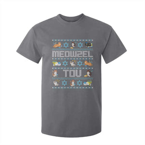 Funny Hanukkah Cats T Shirt For Kid Meowzel Tov Chanukah Menorah David Stars TS11 Charcoal Print Your Wear