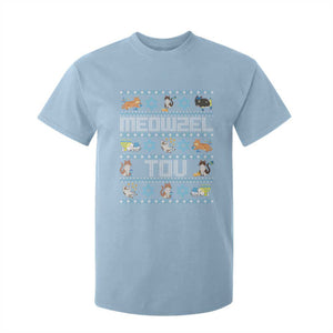 Funny Hanukkah Cats T Shirt For Kid Meowzel Tov Chanukah Menorah David Stars TS11 Light Blue Print Your Wear