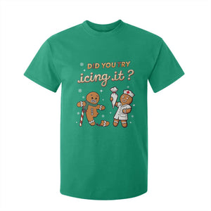 Funny Christmas Nurse T Shirt For Kid Did You Try Icing It Gingerbreads TS11 Irish Green Print Your Wear