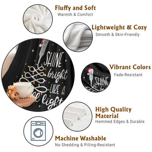 Funny Christmas Nurse Throw Blanket Shine Bright Like A Call Light Led Lights TS11 Print Your Wear