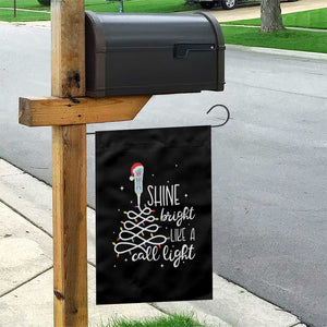Funny Christmas Nurse Garden Flag Shine Bright Like A Call Light Led Lights TS11 Print Your Wear