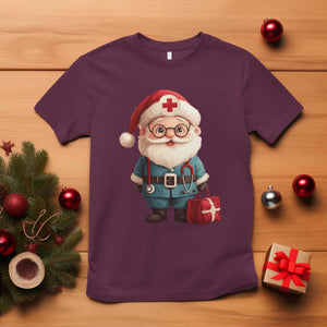 Funny Christmas Santa Doctor Medical T Shirt TS11 Maroon Print Your Wear