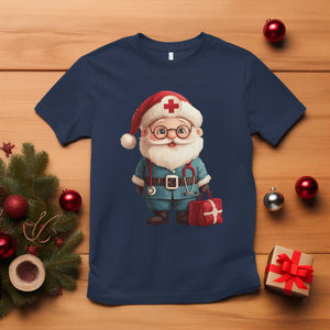 Funny Christmas Santa Doctor Medical T Shirt TS11 Navy Print Your Wear