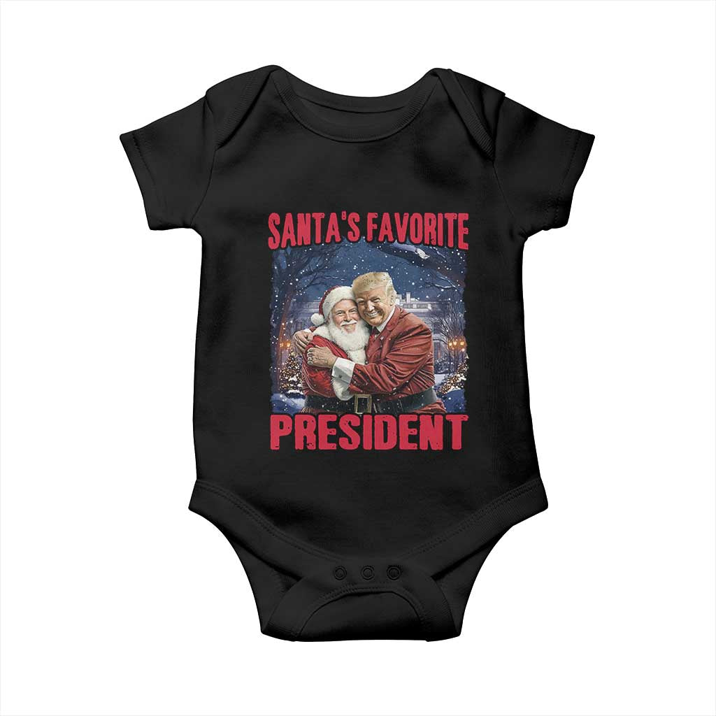 Funny Christmas Trump Santa Baby Onesie Santa's Favorite President White House TS11 Black Print Your Wear
