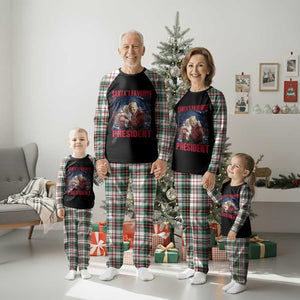 Funny Xmas Trump Santa Plaid Pajama Set Santa's Favorite President White House TS11 Christmas Plaid Print Your Wear
