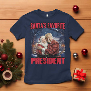 Funny Christmas Trump Santa T Shirt Santa's Favorite President White House TS11 Navy Print Your Wear