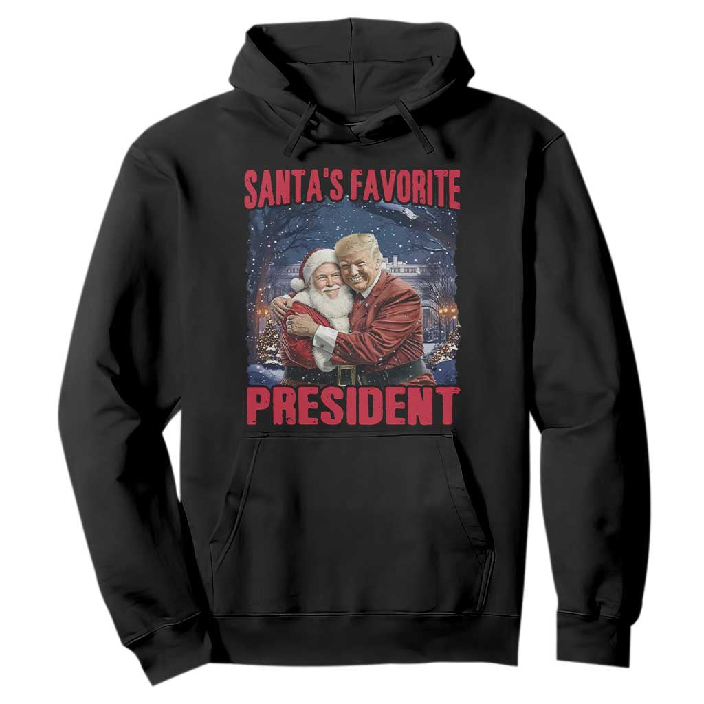 Funny Christmas Trump Santa Hoodie Santa's Favorite President White House TS11 Black Print Your Wear
