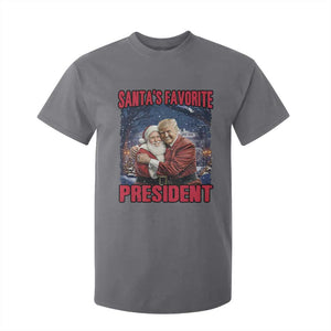 Funny Christmas Trump Santa T Shirt For Kid Santa's Favorite President White House TS11 Charcoal Print Your Wear