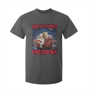 Funny Christmas Trump Santa T Shirt For Kid Santa's Favorite President White House TS11 Dark Heather Print Your Wear
