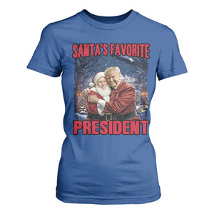 Funny Christmas Trump Santa T Shirt For Women Santa's Favorite President White House TS11 Royal Blue Print Your Wear