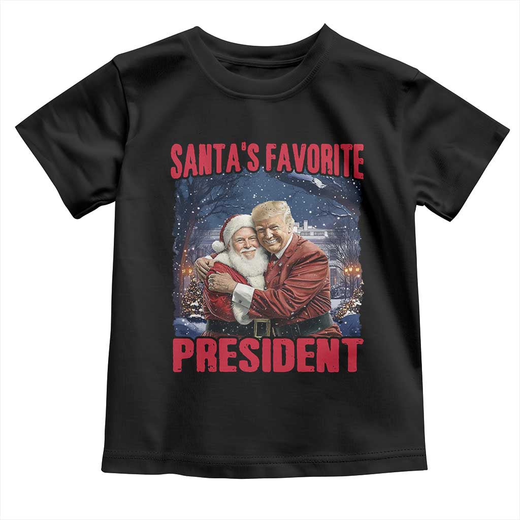 Funny Christmas Trump Santa Toddler T Shirt Santa's Favorite President White House TS11 Black Print Your Wear
