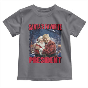 Funny Christmas Trump Santa Toddler T Shirt Santa's Favorite President White House TS11 Charcoal Print Your Wear