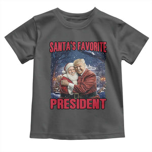 Funny Christmas Trump Santa Toddler T Shirt Santa's Favorite President White House TS11 Dark Heather Print Your Wear