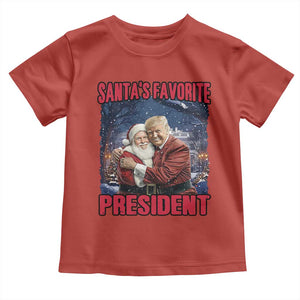 Funny Christmas Trump Santa Toddler T Shirt Santa's Favorite President White House TS11 Red Print Your Wear