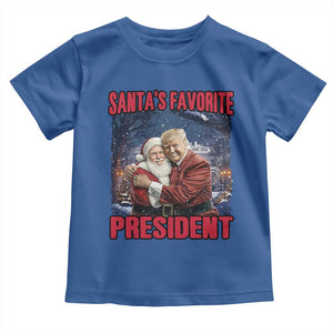 Funny Christmas Trump Santa Toddler T Shirt Santa's Favorite President White House TS11 Royal Blue Print Your Wear