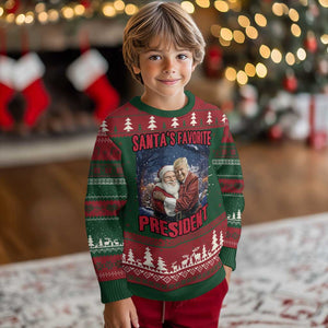 Funny Xmas Trump Santa Ugly Christmas Sweater Santa's Favorite President White House TS11 Christmas Print Your Wear