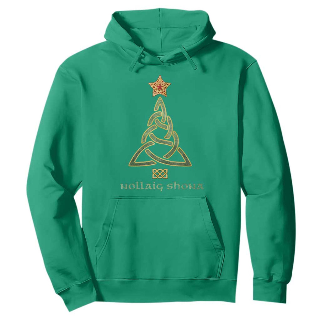 Irish Gaelic Christmas Nollaig Shona Hoodie Celtic Knot Christmas Tree TS11 Irish Green Print Your Wear
