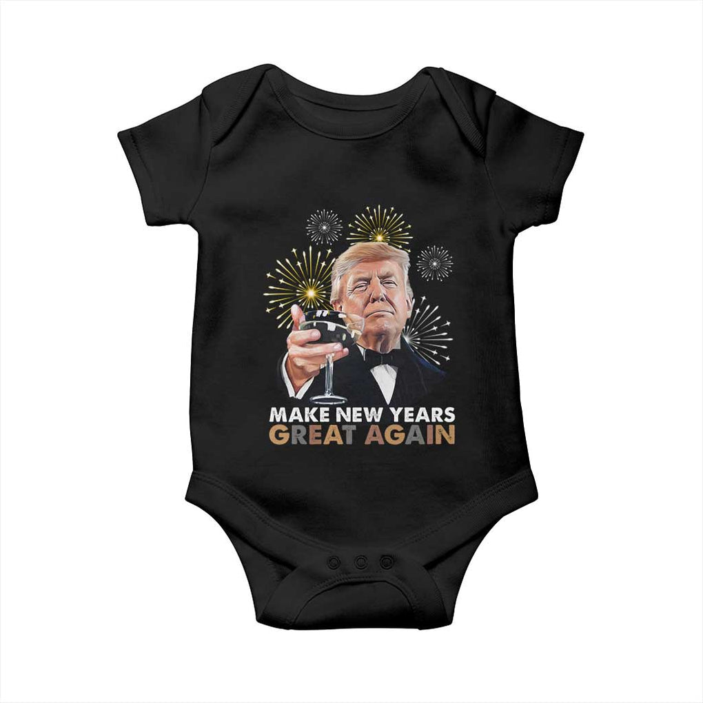 Funny Trump New Year Baby Onesie Make New Years Great Again Fireworks TS11 Black Print Your Wear