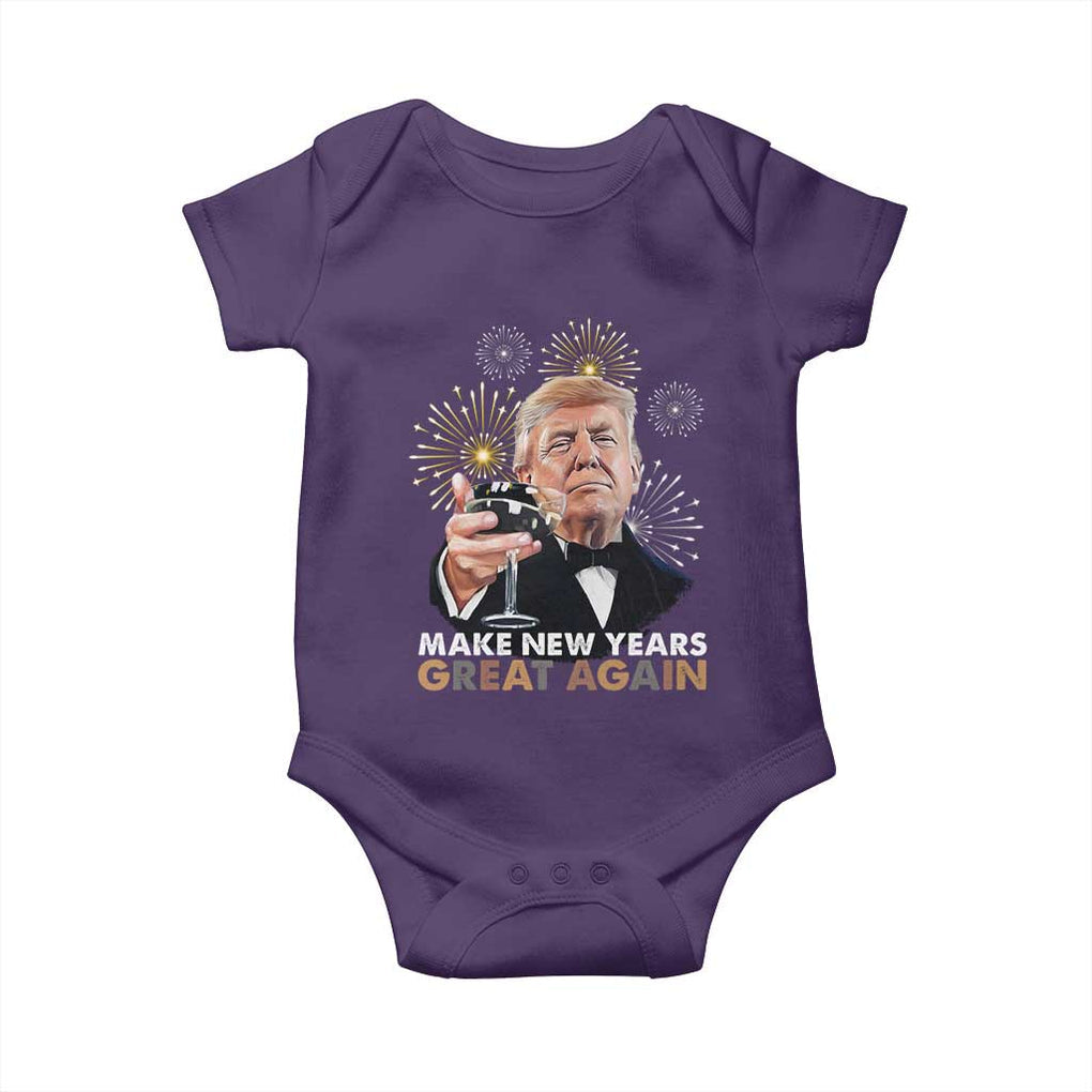Funny Trump New Year Baby Onesie Make New Years Great Again Fireworks TS11 Purple Print Your Wear