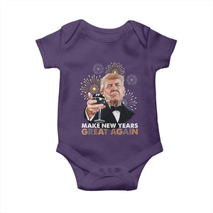Funny Trump New Year Baby Onesie Make New Years Great Again Fireworks TS11 Purple Print Your Wear