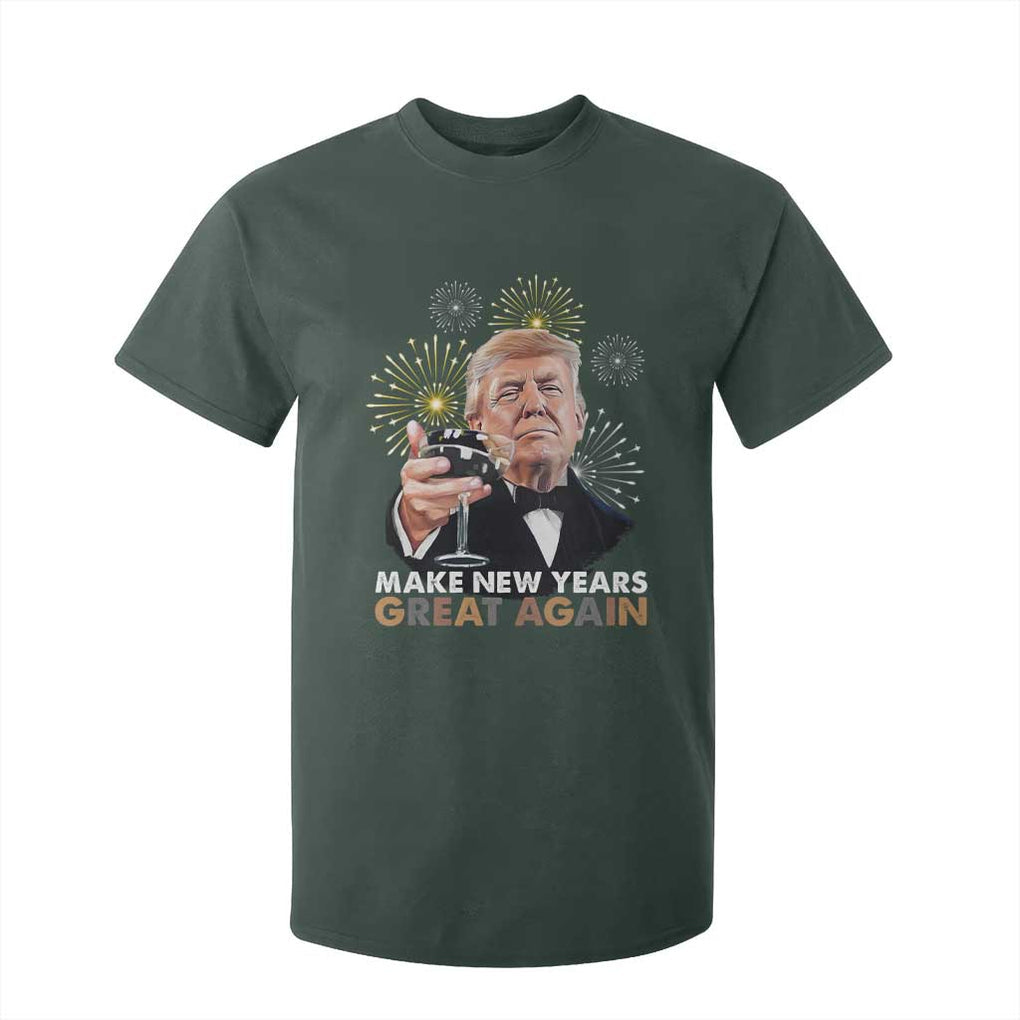 Funny Trump New Year T Shirt For Kid Make New Years Great Again Fireworks TS11 Dark Forest Green Print Your Wear
