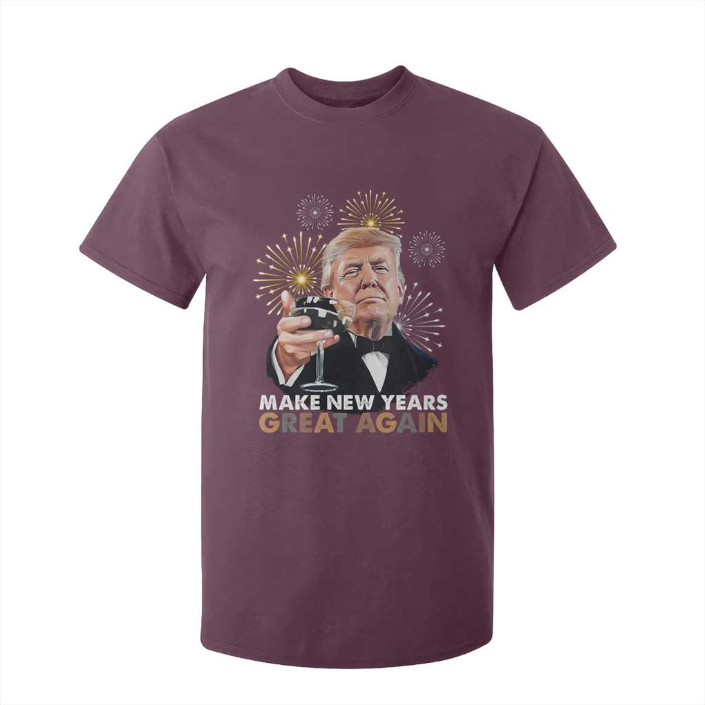 Funny Trump New Year T Shirt For Kid Make New Years Great Again Fireworks TS11 Maroon Print Your Wear