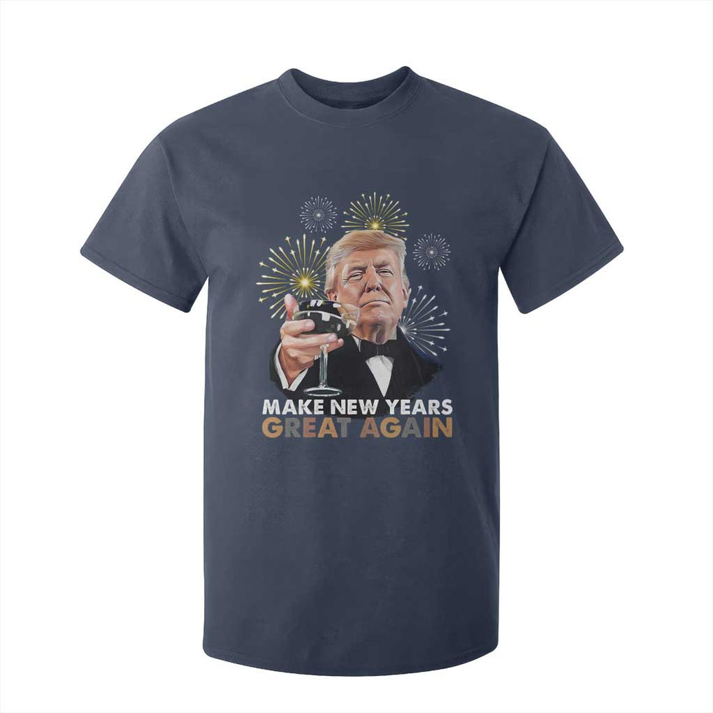 Funny Trump New Year T Shirt For Kid Make New Years Great Again Fireworks TS11 Navy Print Your Wear