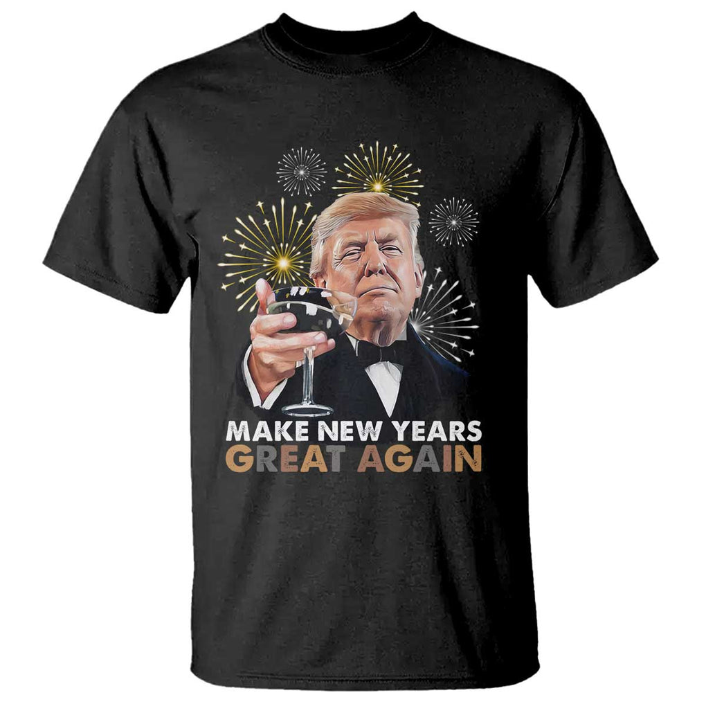 Funny Trump New Year T Shirt Make New Years Great Again Fireworks TS11 Black Print Your Wear