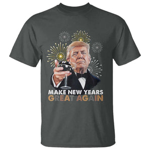 Funny Trump New Year T Shirt Make New Years Great Again Fireworks TS11 Dark Heather Print Your Wear