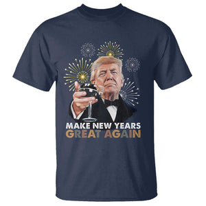 Funny Trump New Year T Shirt Make New Years Great Again Fireworks TS11 Navy Print Your Wear