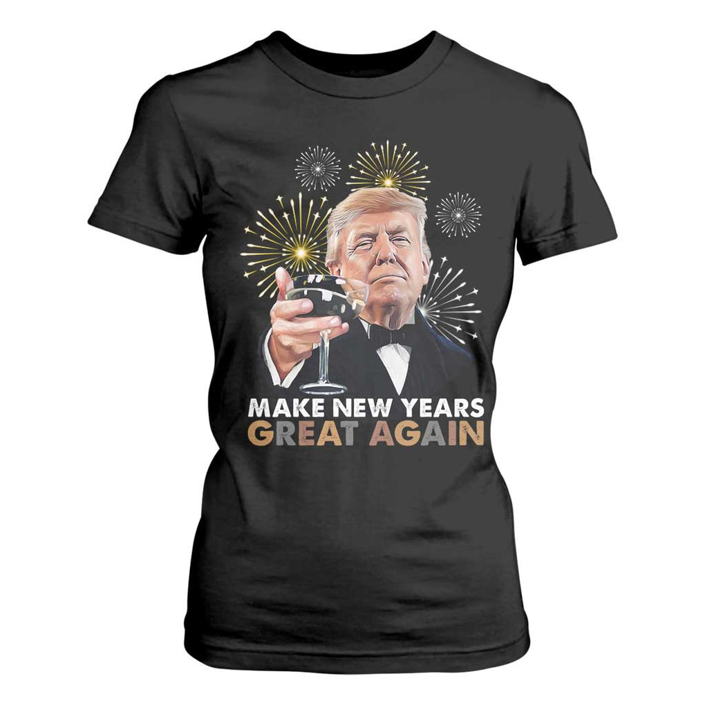 Funny Trump New Year T Shirt For Women Make New Years Great Again Fireworks TS11 Black Print Your Wear