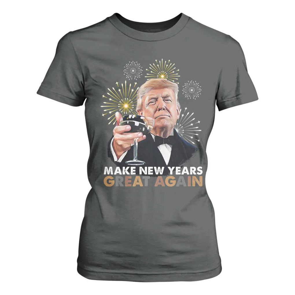 Funny Trump New Year T Shirt For Women Make New Years Great Again Fireworks TS11 Dark Heather Print Your Wear